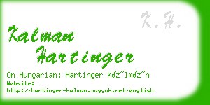 kalman hartinger business card